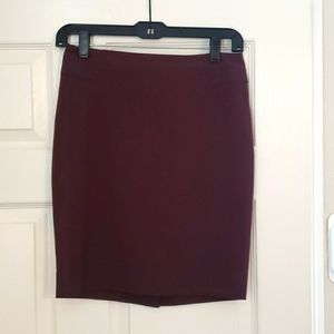 Burgundy Red Pencil Skirt 00P